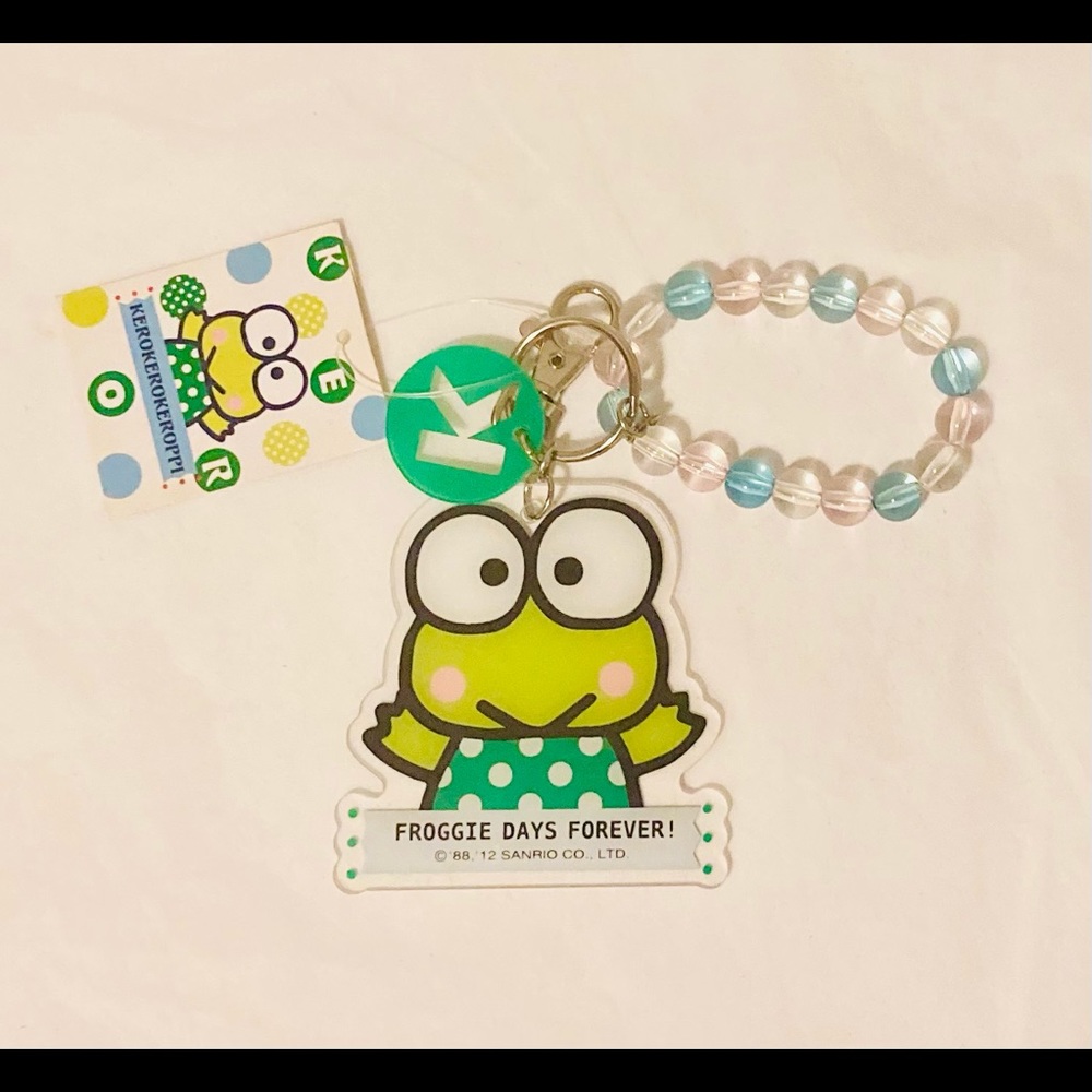 RARE Large Keroppi keychain Hello Kitty frog